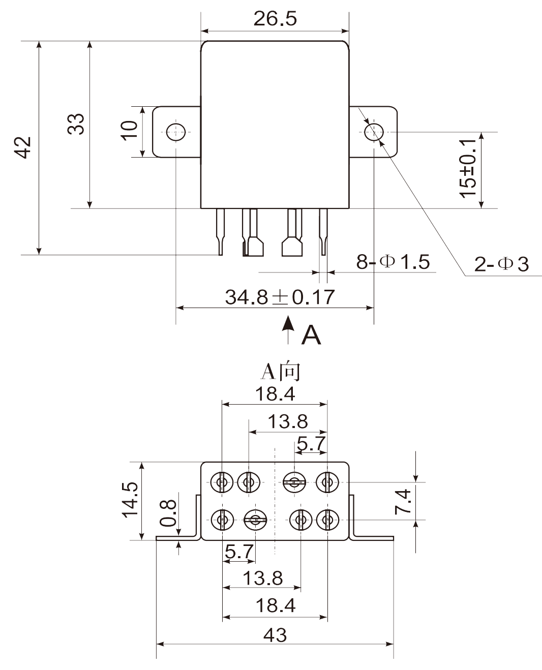 2JGXM 2 Dimension Mounting Style B 3