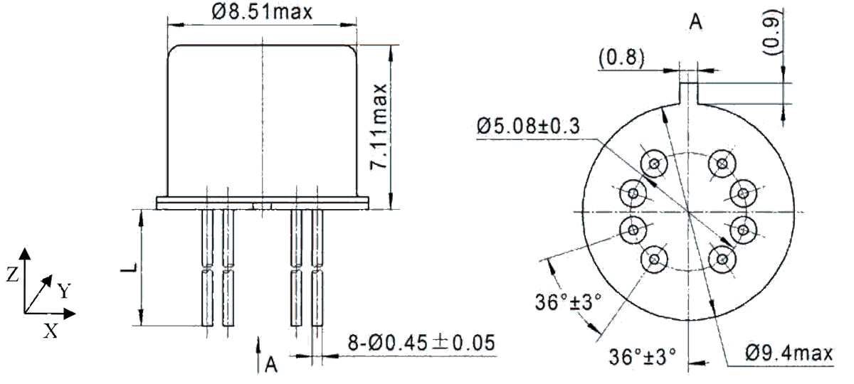 2JT1 910 Outline Dimensions