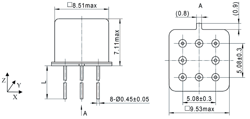 2JT1 922 Outline Dimensions