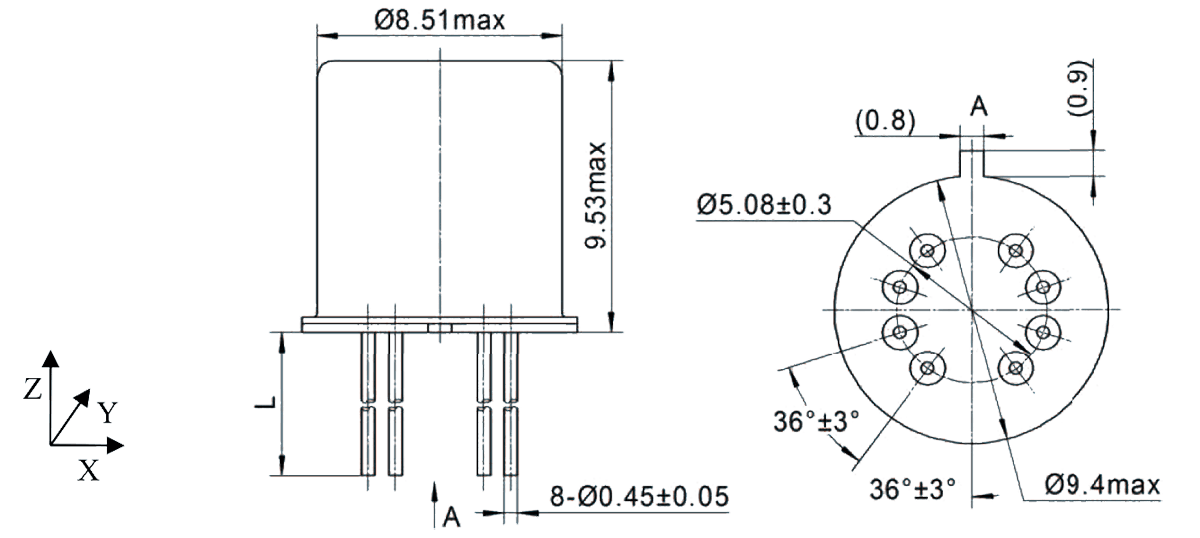 2JT1 930 Outline Dimensions