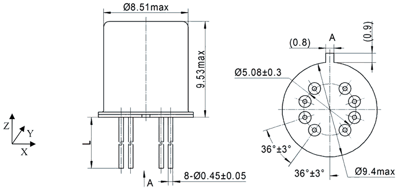 2JT1 932 Outline Dimensions