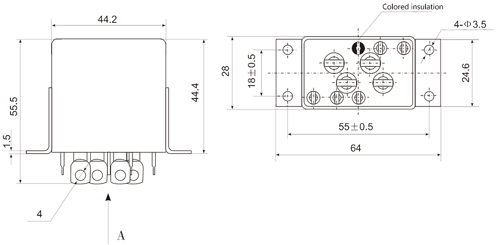 2JT80 1A Dimensions