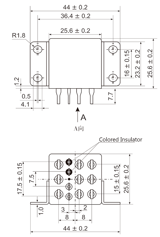 3JB20 3 Dimensions Mounting Style B 3