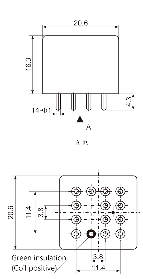 4JT5 3 Dimensions Mounting Style A0