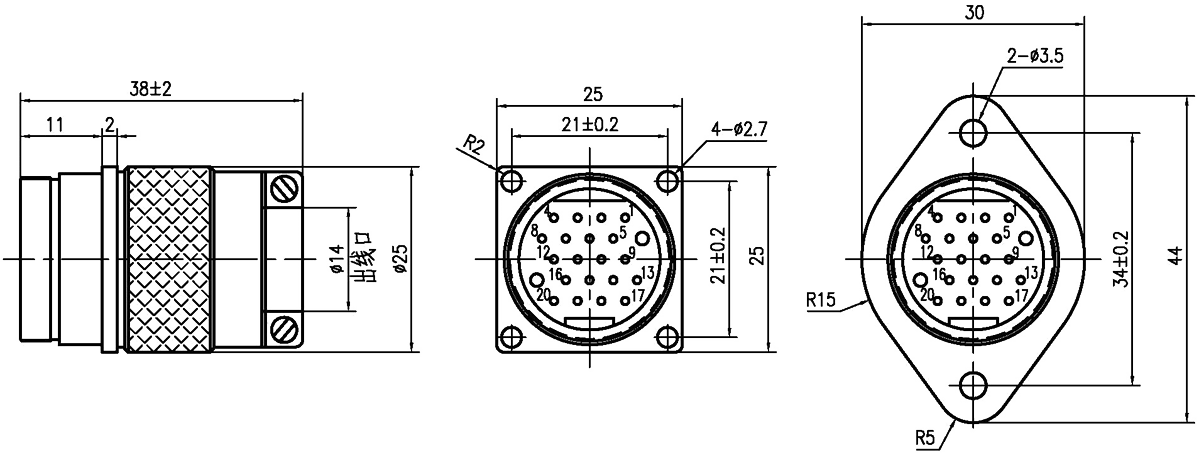 FD Type Umbilical Connector FD 20ZAB FDA 20ZAB