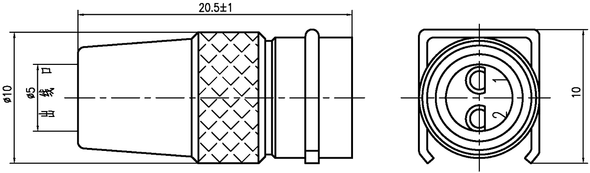 FD Type Umbilical Connector FD 2TAB plug