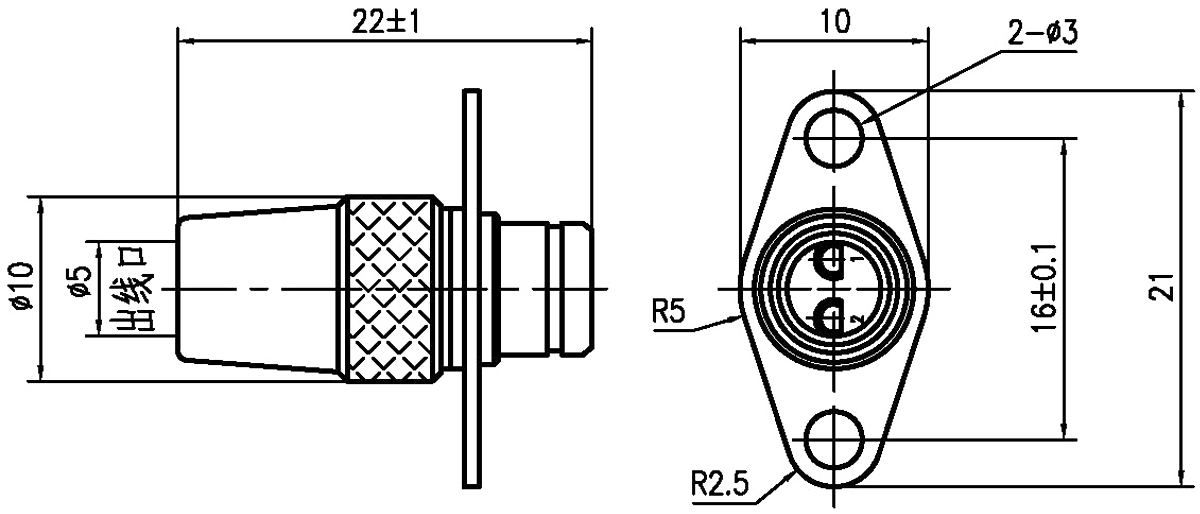 FD Type Umbilical Connector FD 2ZAB Plug