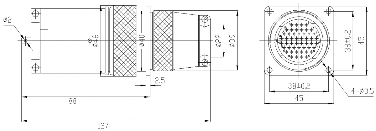FD Type Umbilical Connector FDB 50TZ