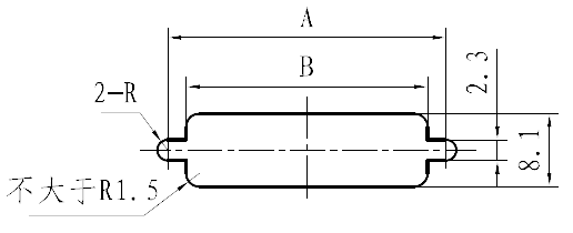 Front mounted hole size