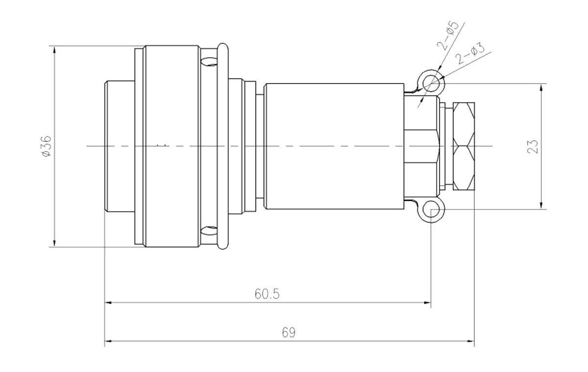 GF4 Type High Frequency Umbilical Connector GF4GF4A 50T7 Plug
