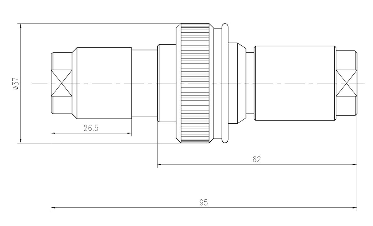 GF4 Type High Frequency Umbilical Connector GF4P 50TZ7 Plug and Socket