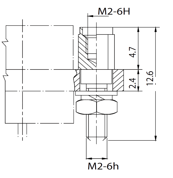 HMD Series P mounting hardware dimension