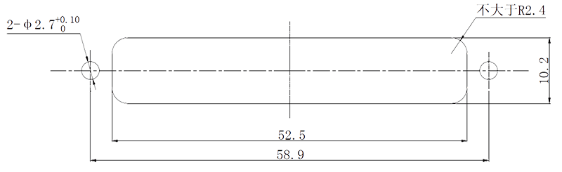 J30J 21TJ5GAP or ZK5GAS Mounting board hole size drawing