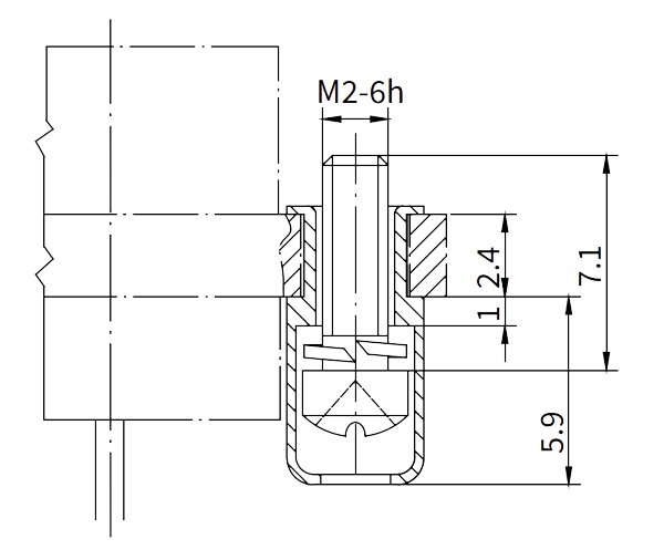 J30J Series L mounting hardware dimension