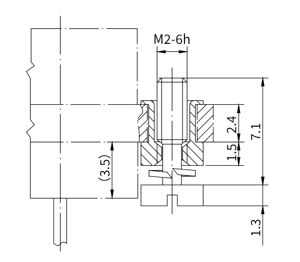 J30J Series L7 mounting hardware dimension