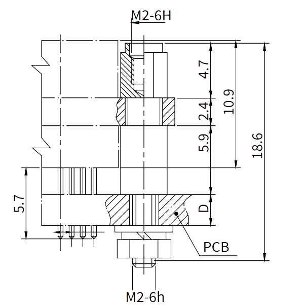 J30J Series P5 mounting hardware dimension