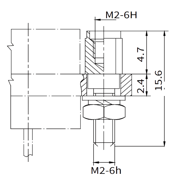 J30J Series P8 mounting hardware dimension