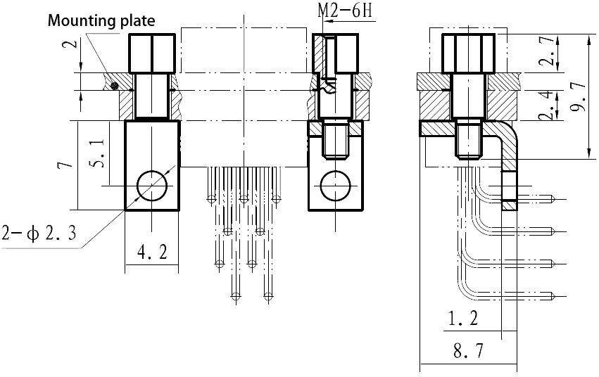 J30JP10 mounting dimension