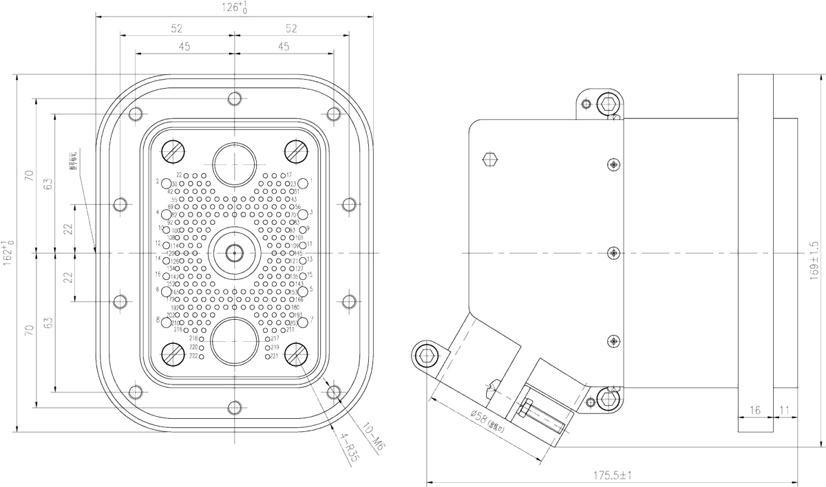 JF1 222ZM3 5 Triple layer Sealed Umbilical Socket Different From the JF1 222ZM3 Cable Cover