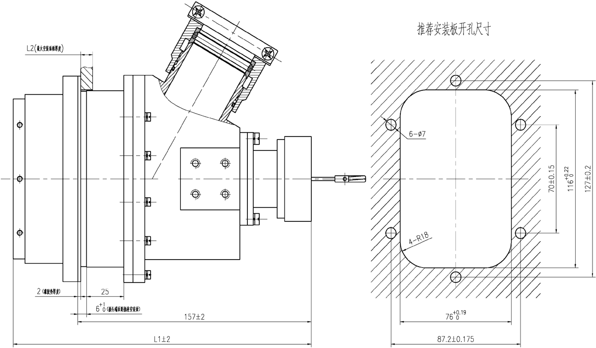JF14 Type Rectangular Umbilical Connector JF14 182 Dimension after Mating