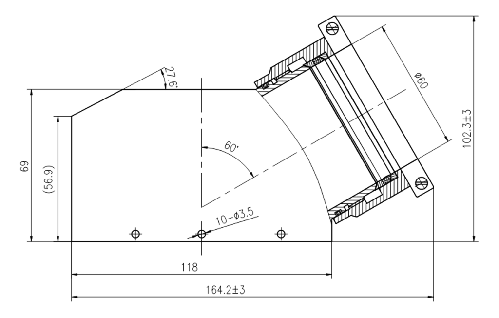JF14 Type Rectangular Umbilical Connector JF14 236 05 Socket Cable Cover