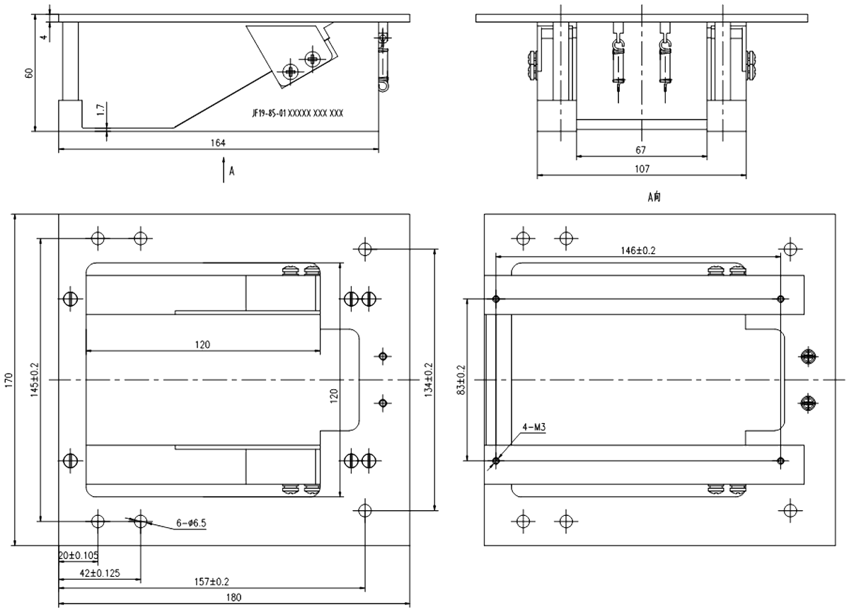 JF19 Type Guide Rail Umbilical Connector pinRail Assembly JF19 85 01