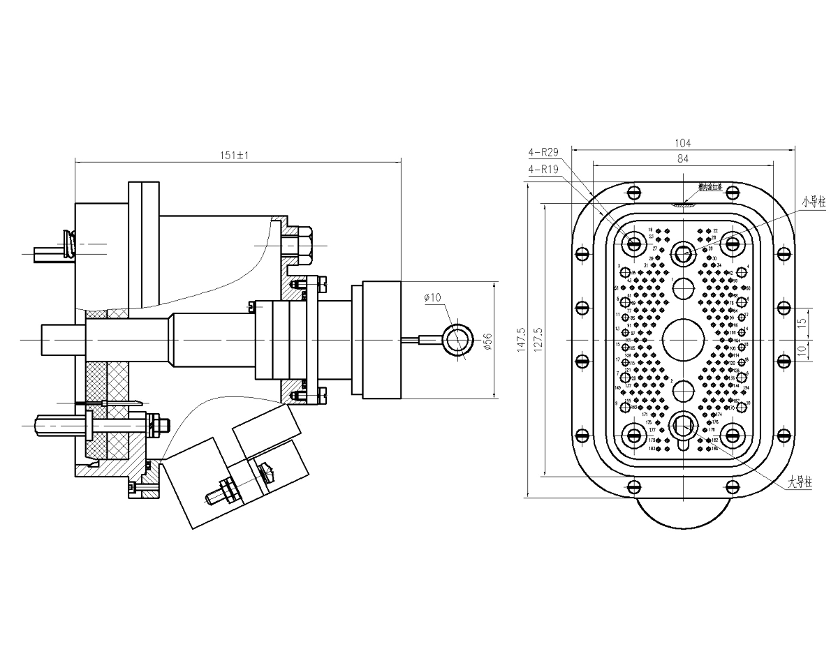 JF20 Type Rectangular Umbilical Connector Manual Plug JF20A 186T 1