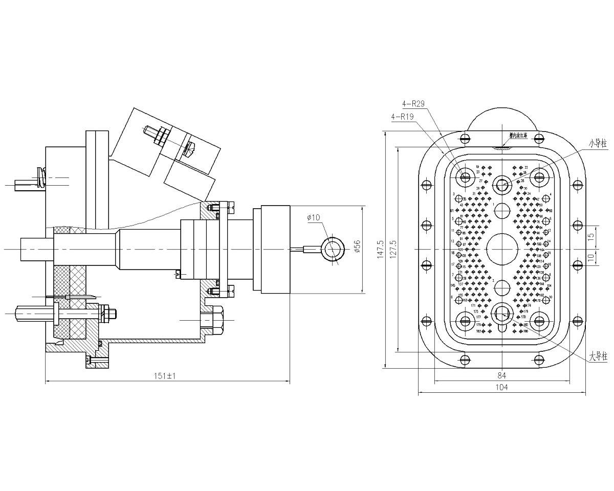JF20 Type Rectangular Umbilical Connector Manual Plug JF20A 186T