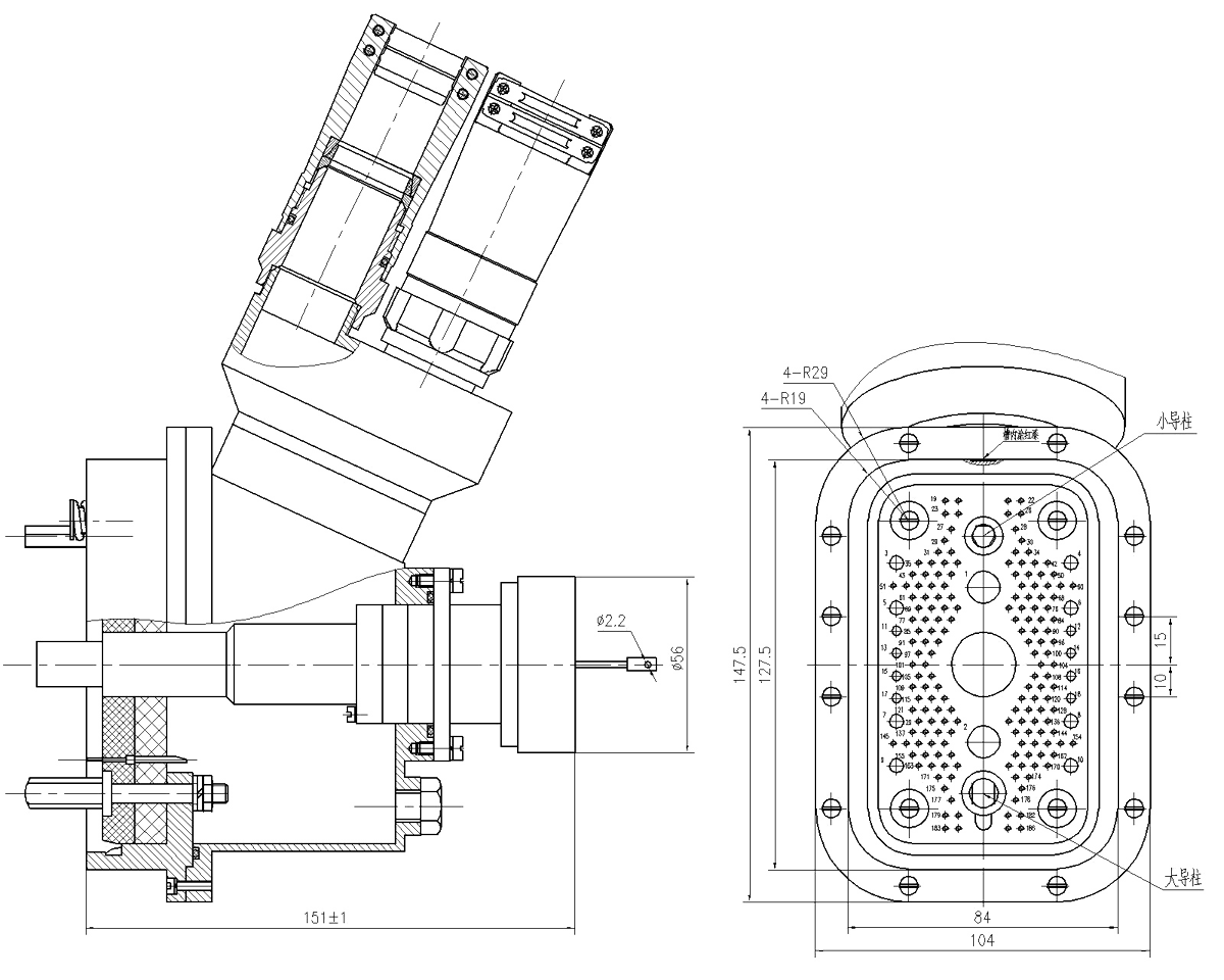 JF20 Type Rectangular Umbilical Connector Motor Driven Plug JF20 186TD3 2