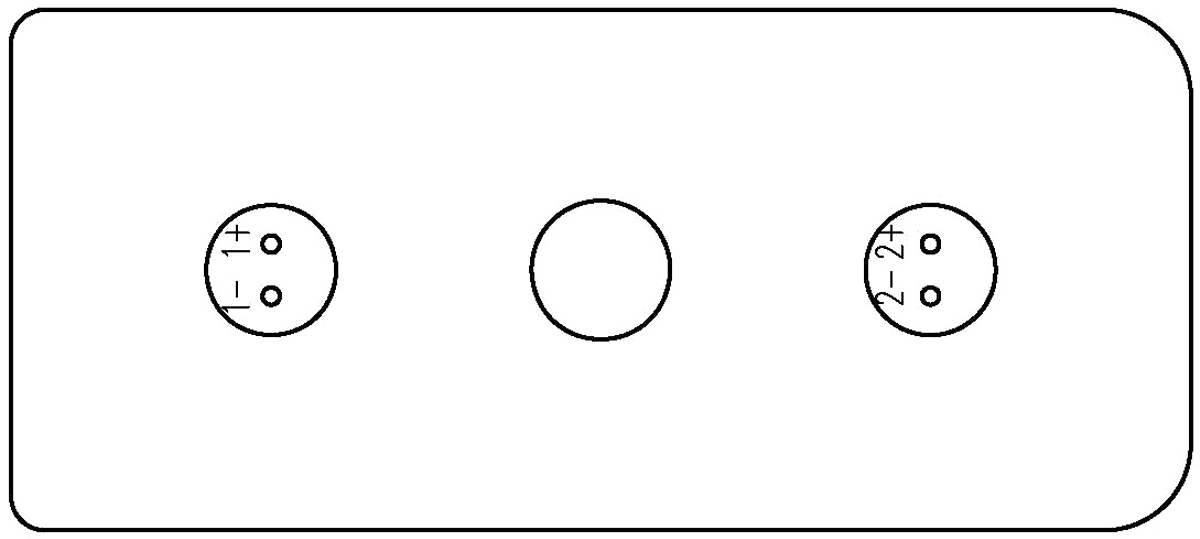 JF28 Rectangular Umbilical Connector Contact Arrangement Front View of The Socket Mating Surface