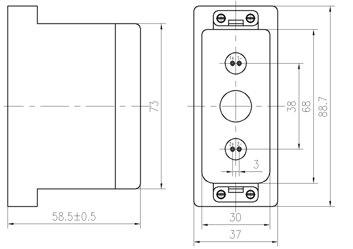 JF28 Rectangular Umbilical Connector Plug Short circuit Cover JF28 4 40