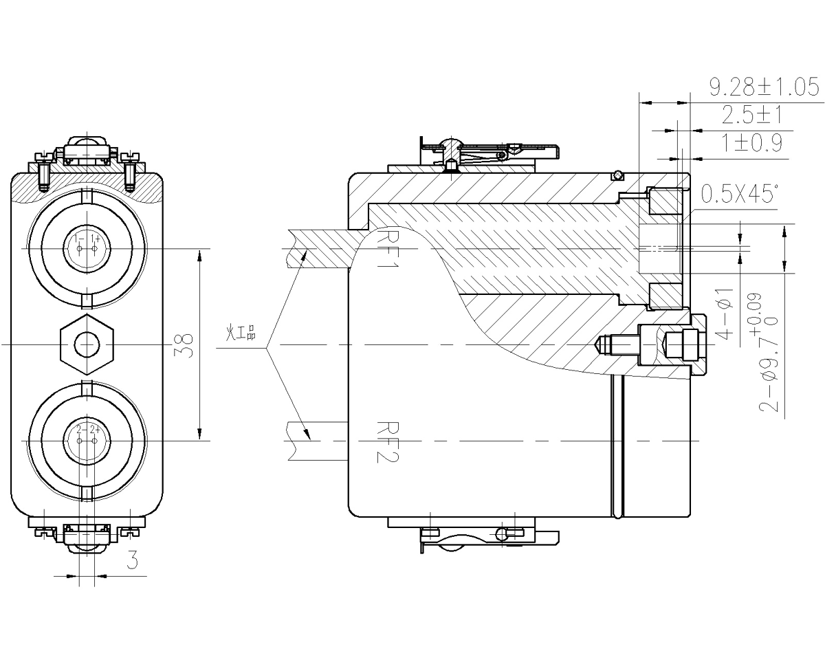 JF28 Rectangular Umbilical Connector Plugs and Pyrotechnics JF28 4T and Pyrotechnics