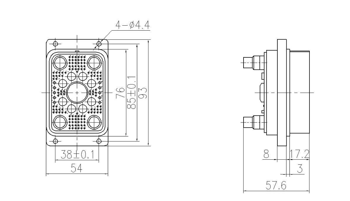 JF3 Type Rectangular Umbilical Connector JF3 138Z2a