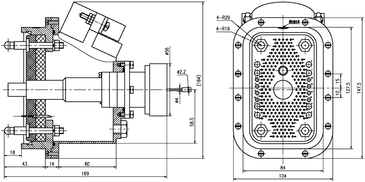 JF5 Type Rectangular Umbilical Connector Plug JF5 231TD 2