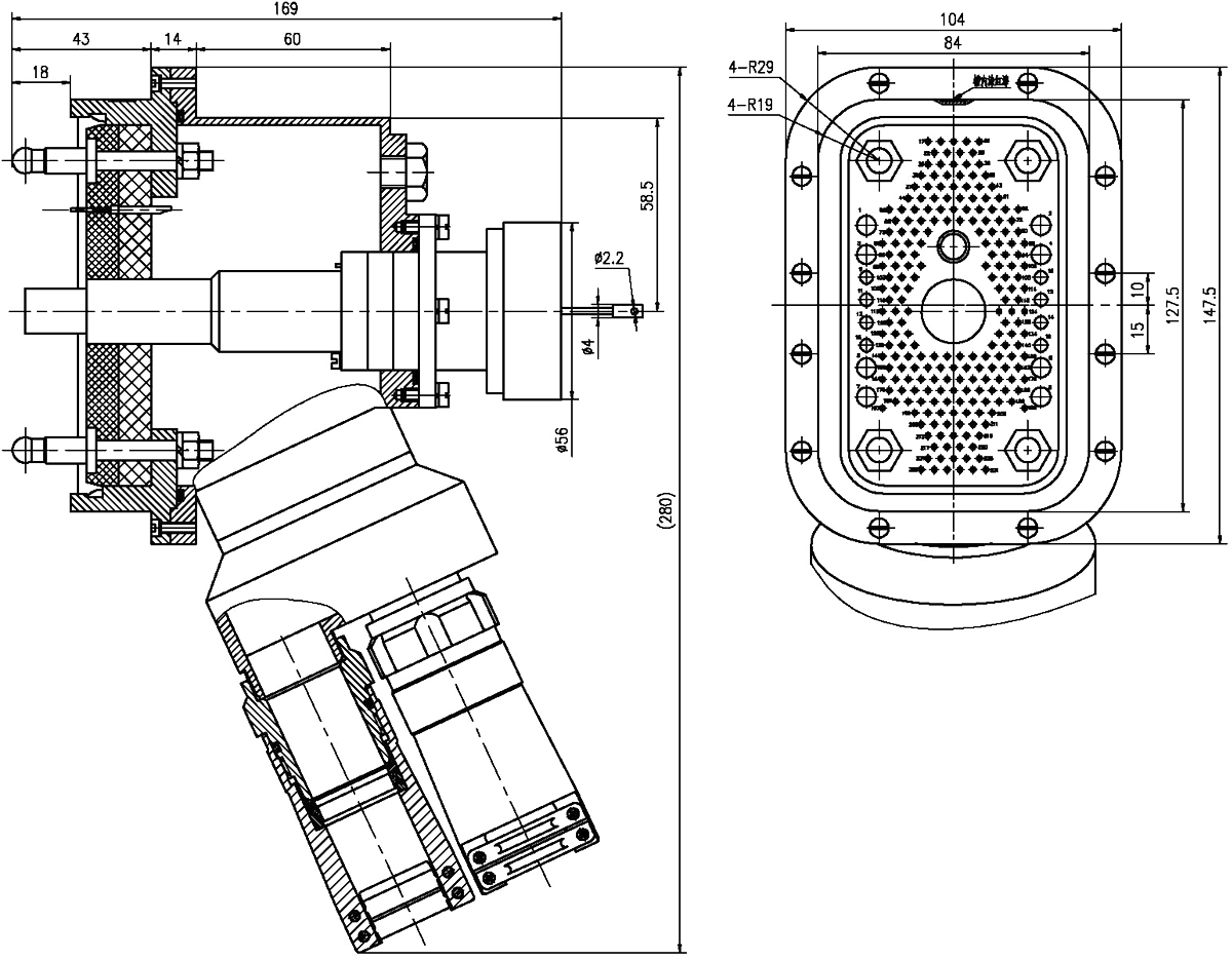 JF5 Type Rectangular Umbilical Connector Plug JF5 231TD 3