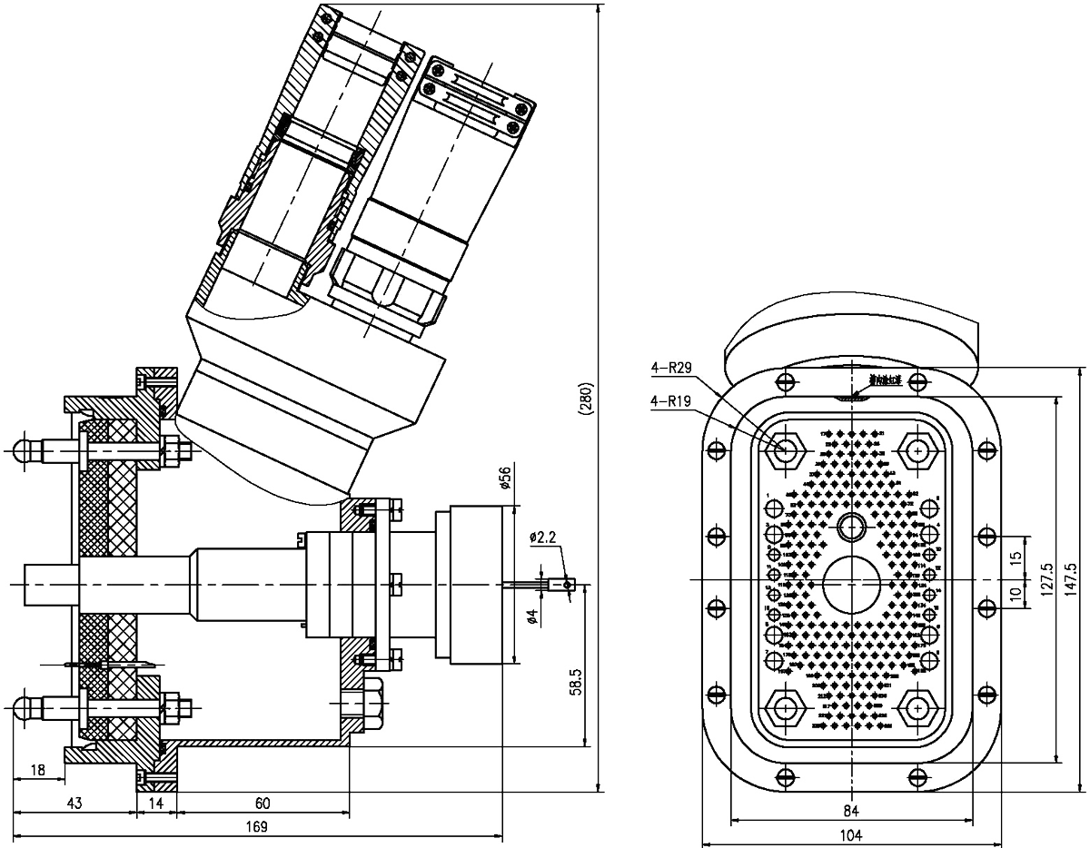 JF5 Type Rectangular Umbilical Connector Plug JF5 231TD 4