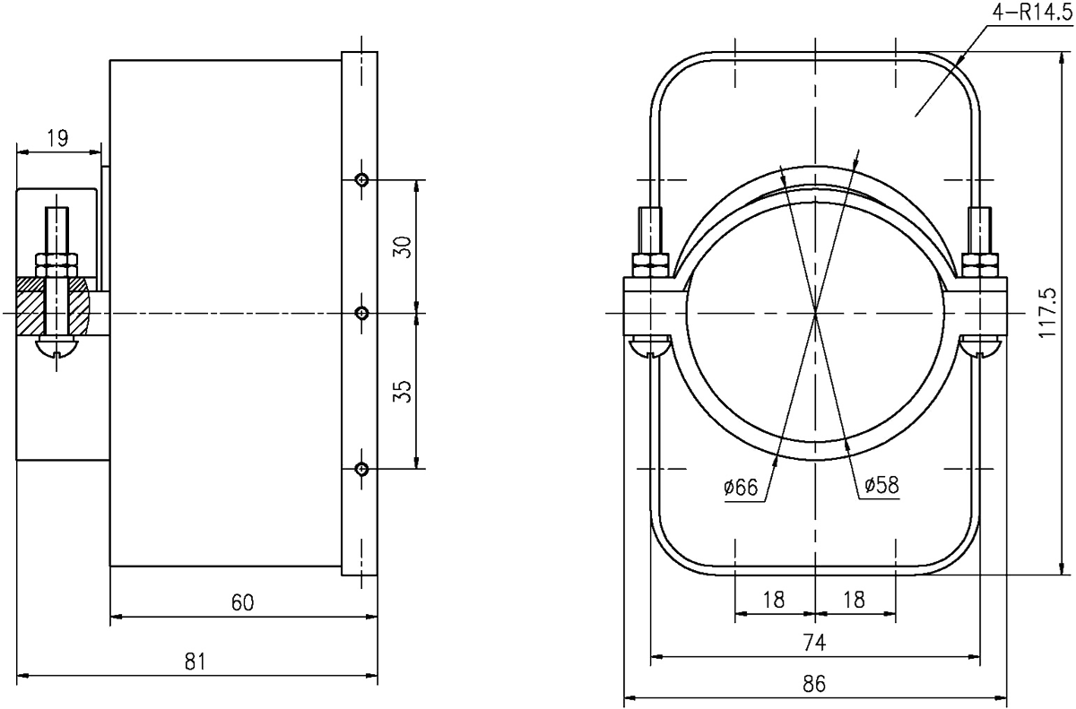 JF5 Type Rectangular Umbilical Connector Socket Cable Cover JF5 231 71