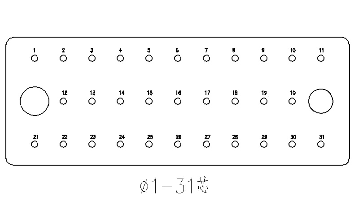 JF6 Type Rectangular Umbilical Connector JF6 31