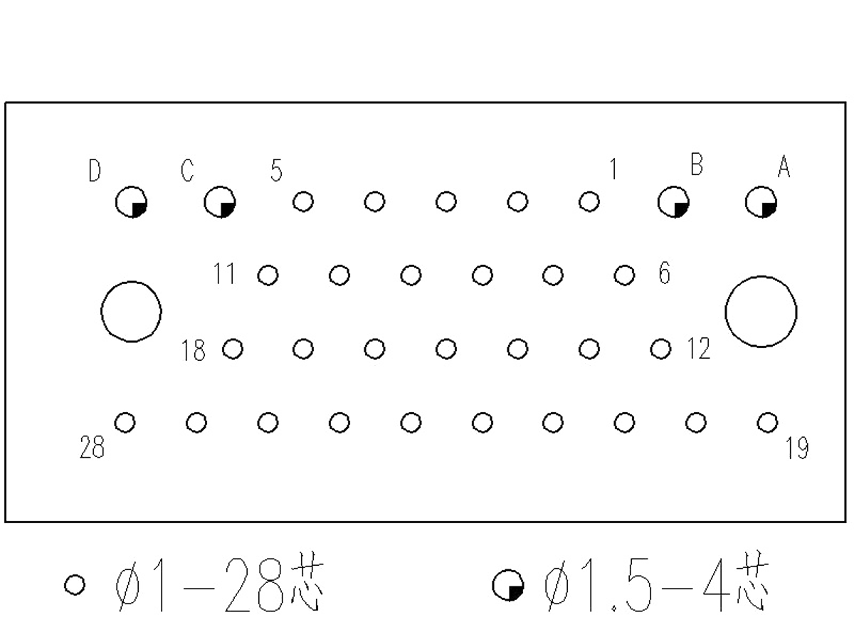 JF6 Type Rectangular Umbilical Connector JF6 32