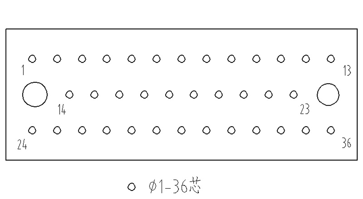 JF6 Type Rectangular Umbilical Connector JF6 36