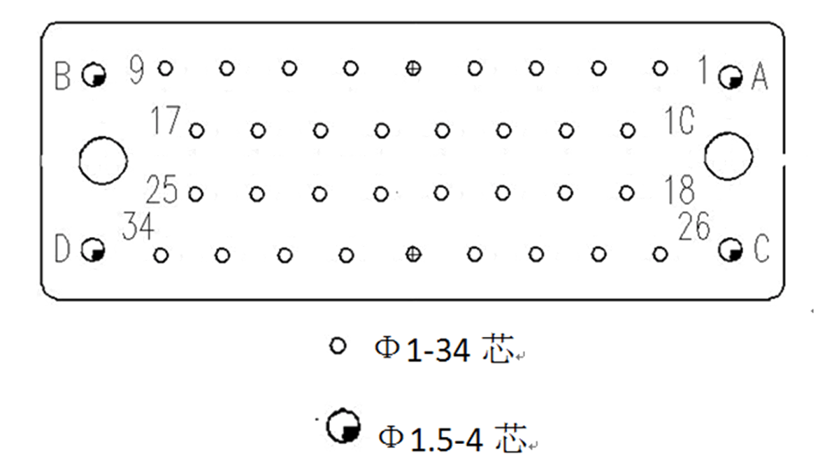 JF6 Type Rectangular Umbilical Connector JF6 38