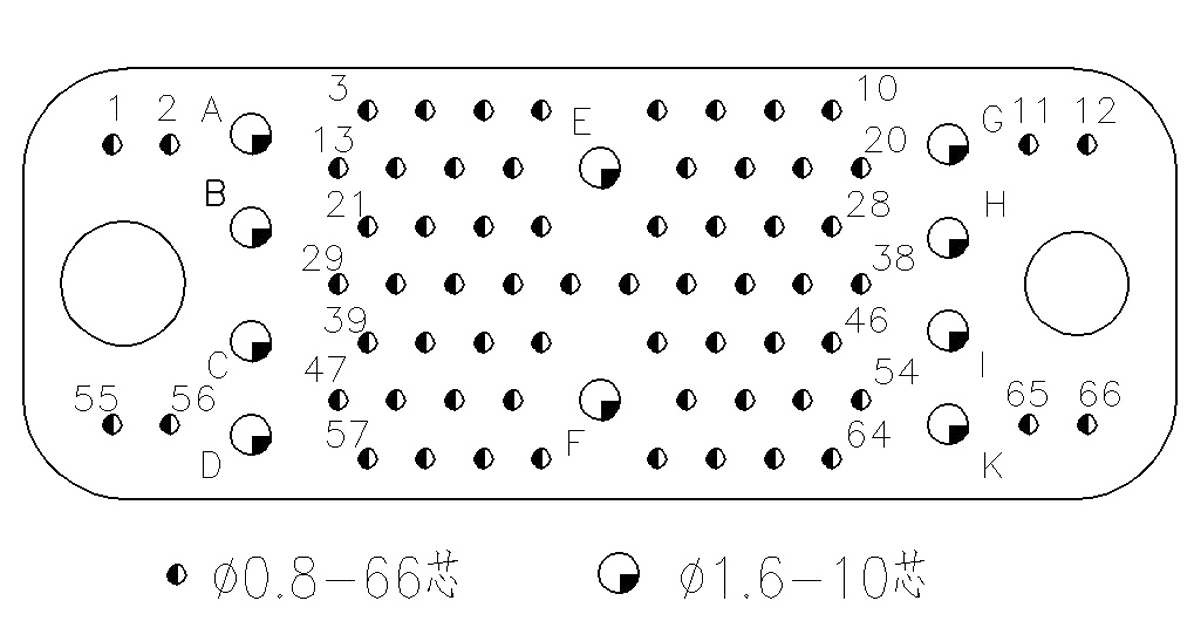 JF6 Type Rectangular Umbilical Connector JF6 76