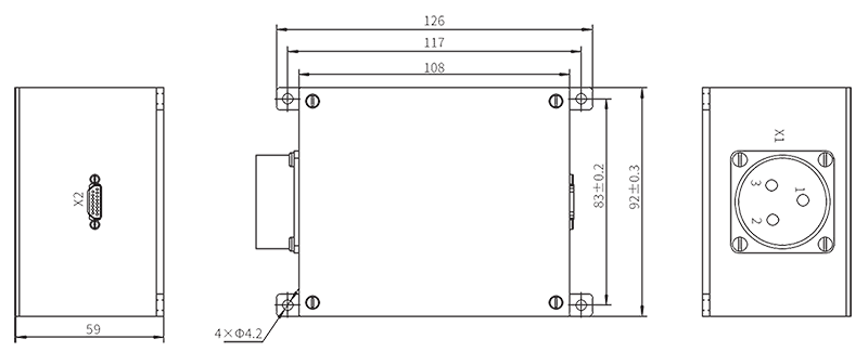 TZ220AC 50 Installation dimension unit mm