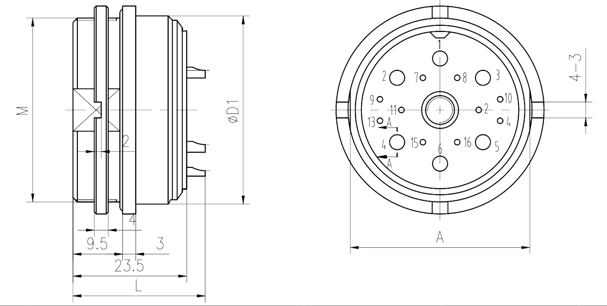 Y16 Drawings Nut mounting receptacle