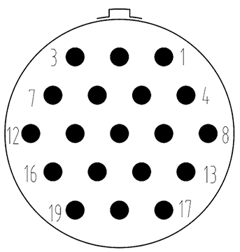 Y3 contact arrangement 19pin