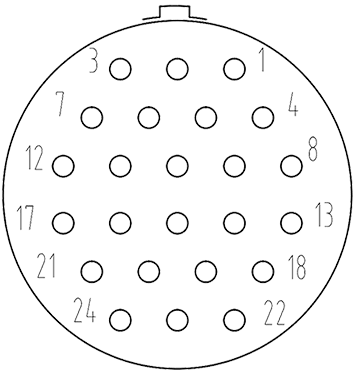 Y3 contact arrangement 24pin