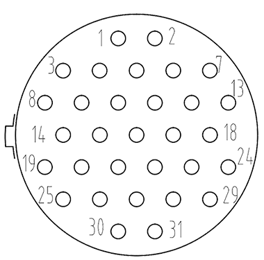 Y3 contact arrangement 31pin