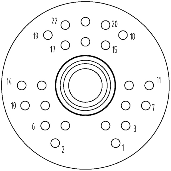 YF1 Type Circular Umbilical Connector YF1 20 22 Φ1 Contact 3A