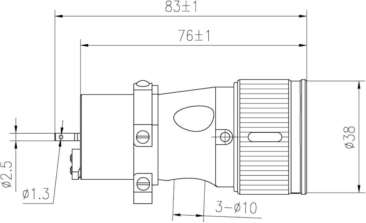 YF1 Type Circular Umbilical Connector YF1 20TD Plug