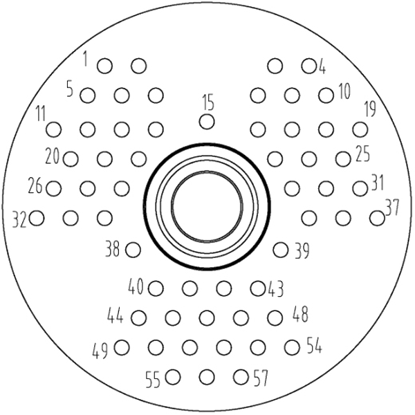YF1 Type Circular Umbilical Connector YF1 55 57 Φ1 Contact 3A